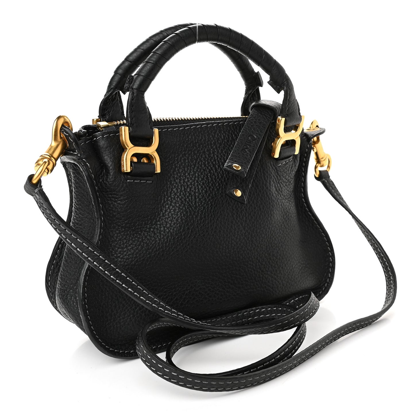 Calfskin Mini Marcie Satchel Black