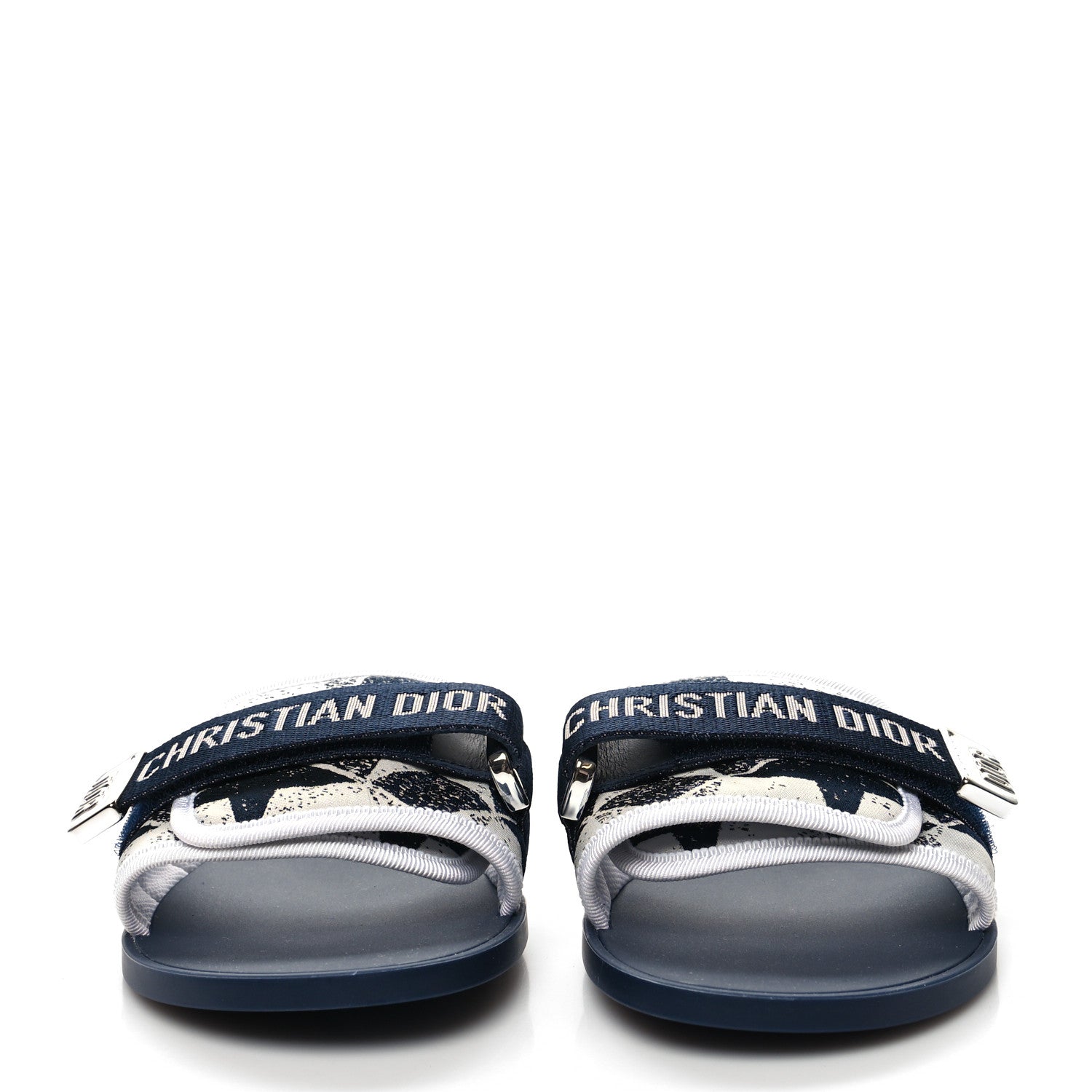 Christian Dior Technical Fabric Dio(r)evolution Slide Sandals Deep Blue 2 of 8