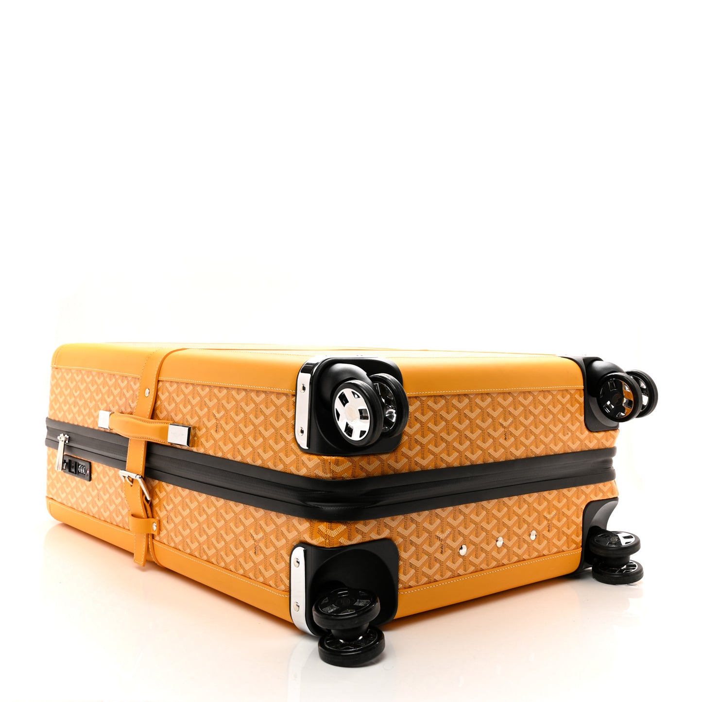Goyardine Satolas GM Rolling Suitcase Yellow