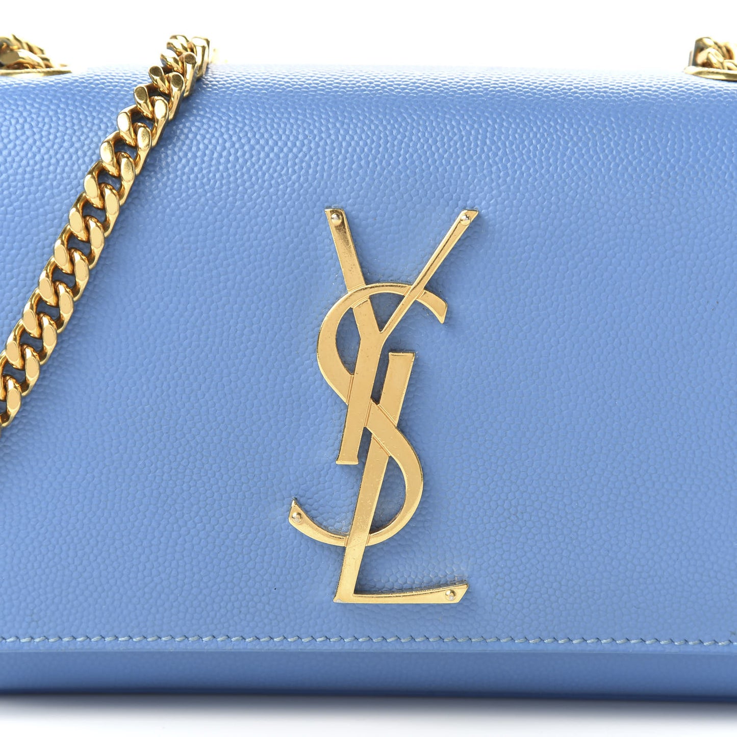 Grain De Poudre Small Classic Monogram Kate Satchel Blue Clair