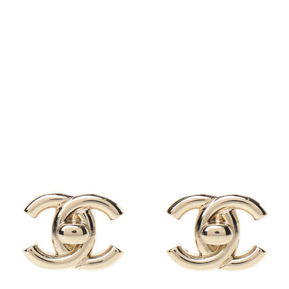 Chanel Metal CC Turnlock Earrings Gold 1 of 5