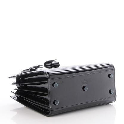 Saint Laurent Ribbed Patent Calfskin Baby Sac De Jour Black 5 of 7