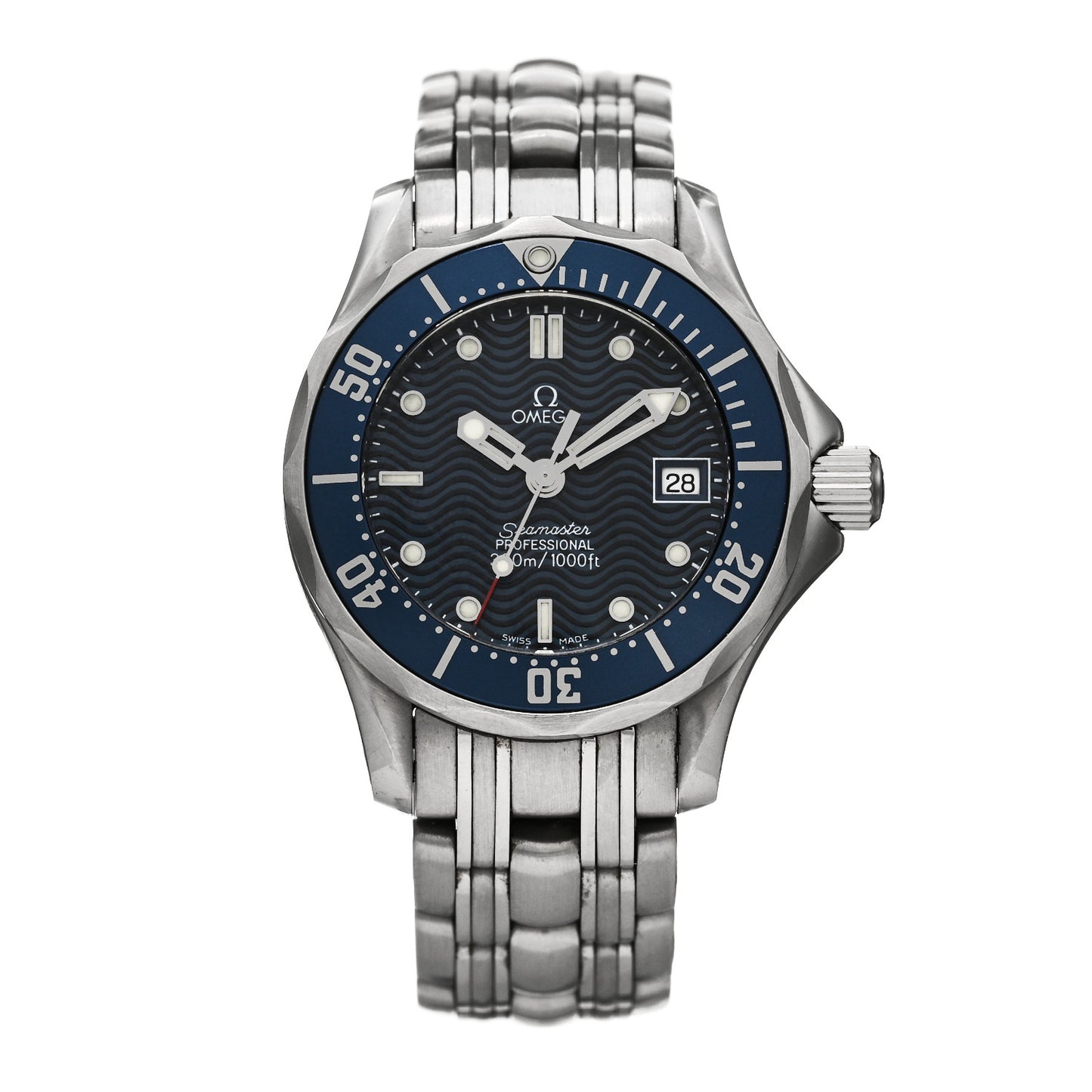 Stainless Steel 28mm Seamaster Diver 300M Automatic Watch Blue 2583.80.00
