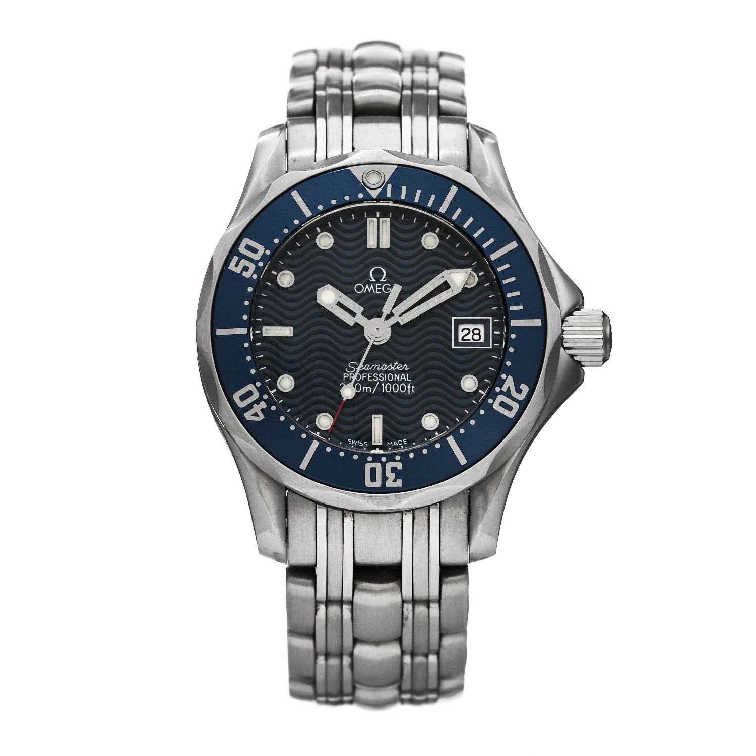 Omega Stainless Steel 28mm Seamaster Diver 300M Automatic Watch Blue 2583.80.00 1 of 4