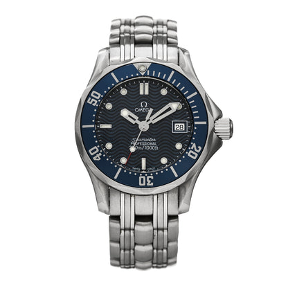 Omega Stainless Steel 28mm Seamaster Diver 300M Automatic Watch Blue 2583.80.00 1 of 4