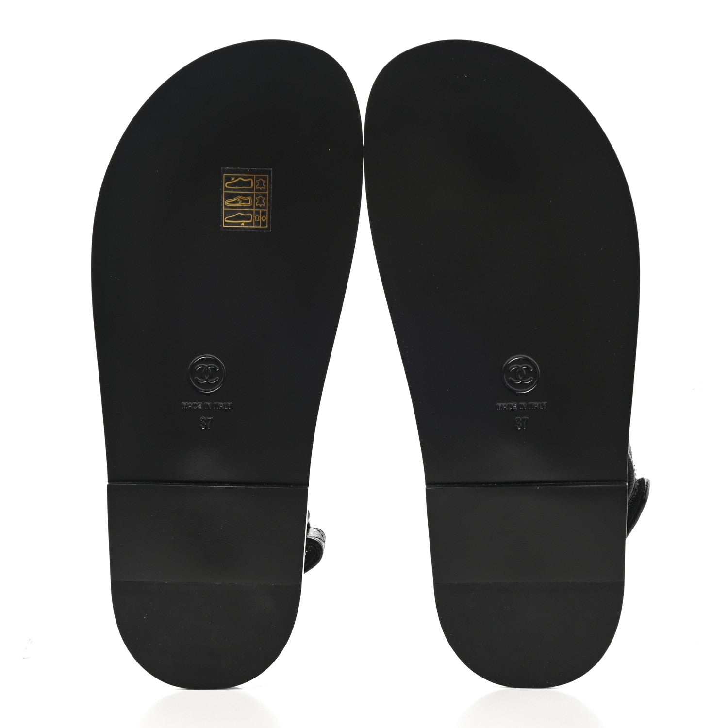 Chanel Grained Calfskin Velcro Dad Sandals 37 Black 5 of 9