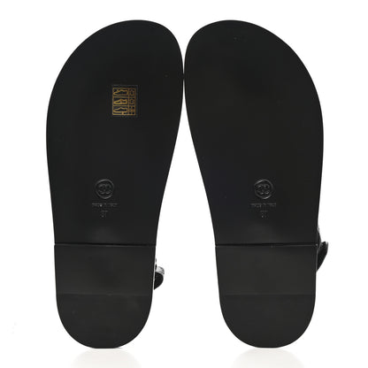 Chanel Grained Calfskin Velcro Dad Sandals 37 Black 5 of 9