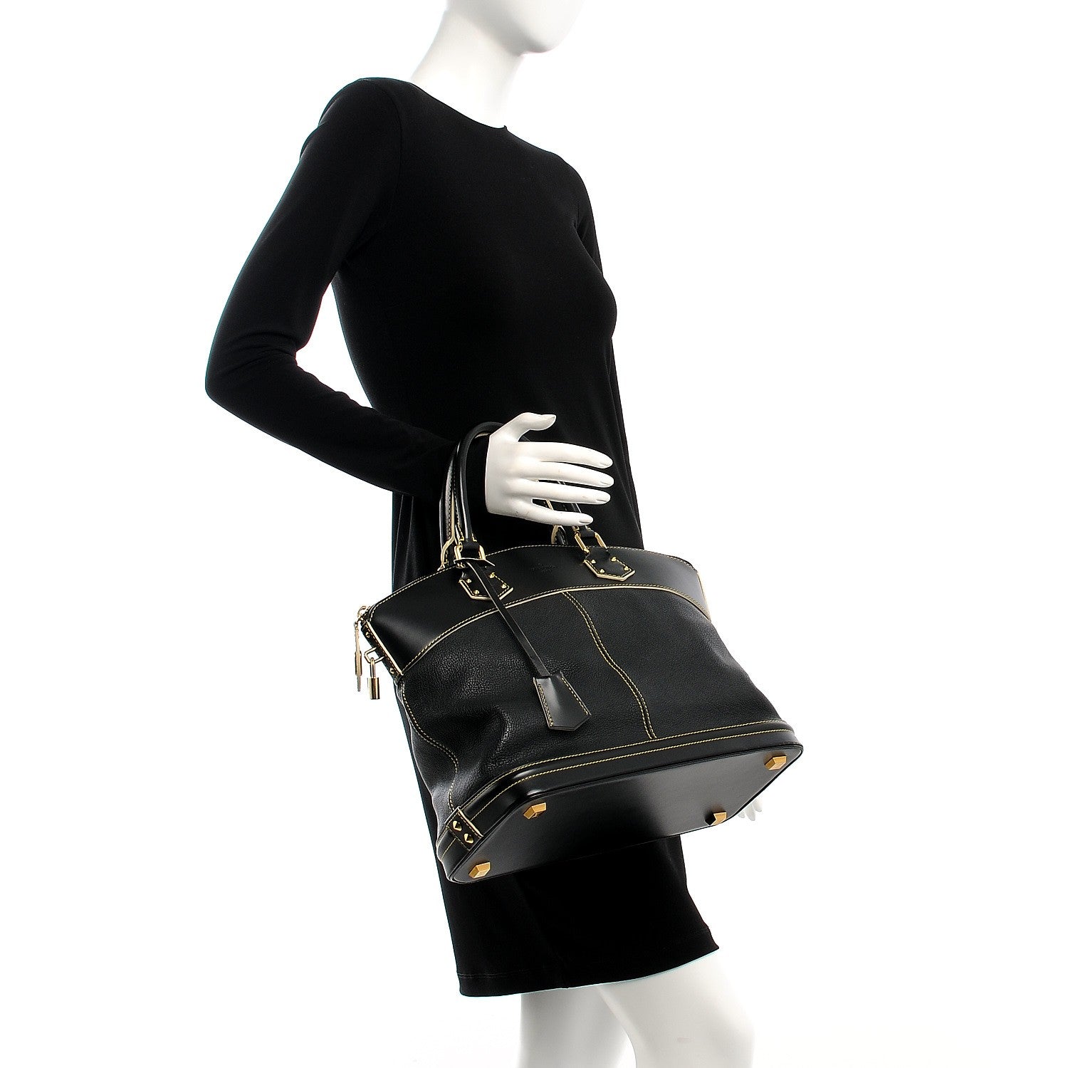 Louis Vuitton Suhali Lockit MM Black 2 of 7