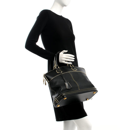 Louis Vuitton Suhali Lockit MM Black 2 of 7