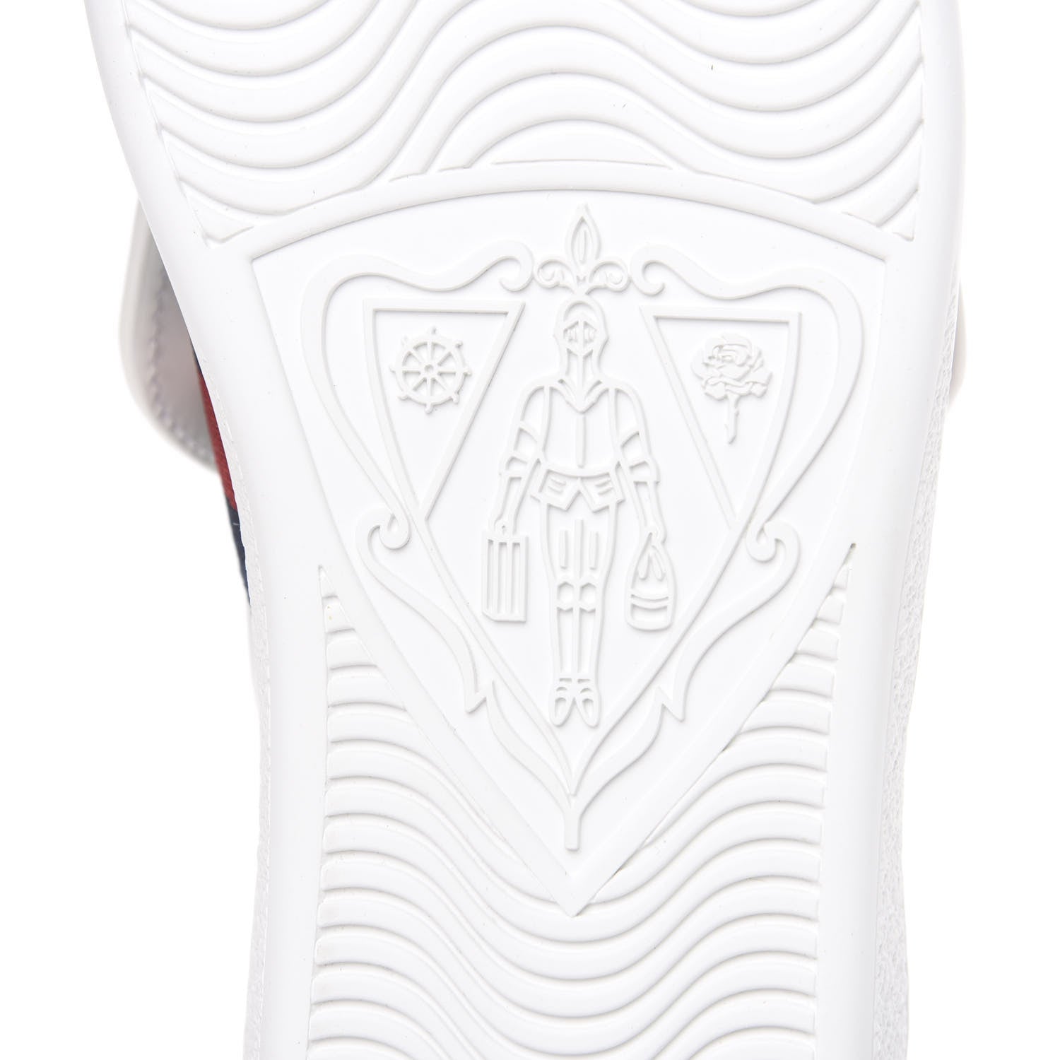 Gucci Calfskin Ayers Crystal Web Womens New Ace Pineapple Sneakers 37 White 6 of 9