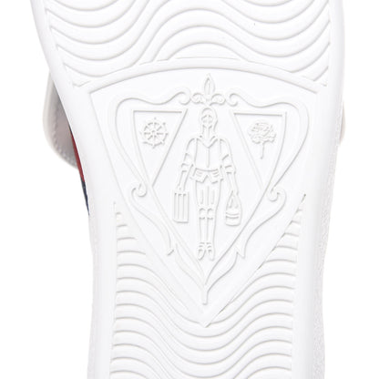 Gucci Calfskin Ayers Crystal Web Womens New Ace Pineapple Sneakers 37 White 6 of 9