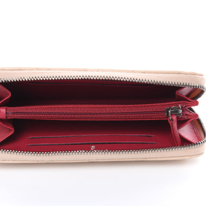 Chanel Aged Calfskin Quilted Small Gabrielle Zip Around Wallet Beige Black 5 of 10
