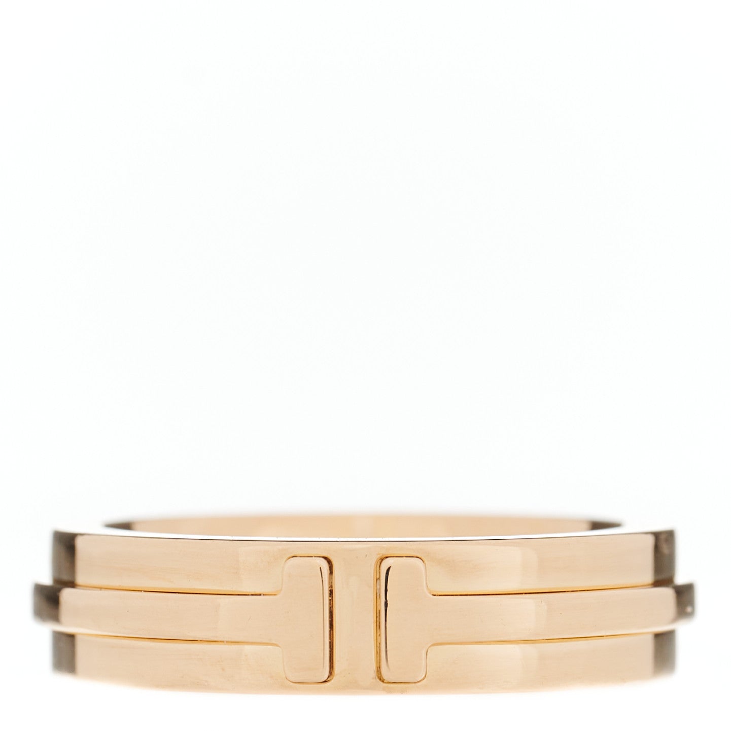 18K Rose Gold T Two Narrow Ring 46 3.75