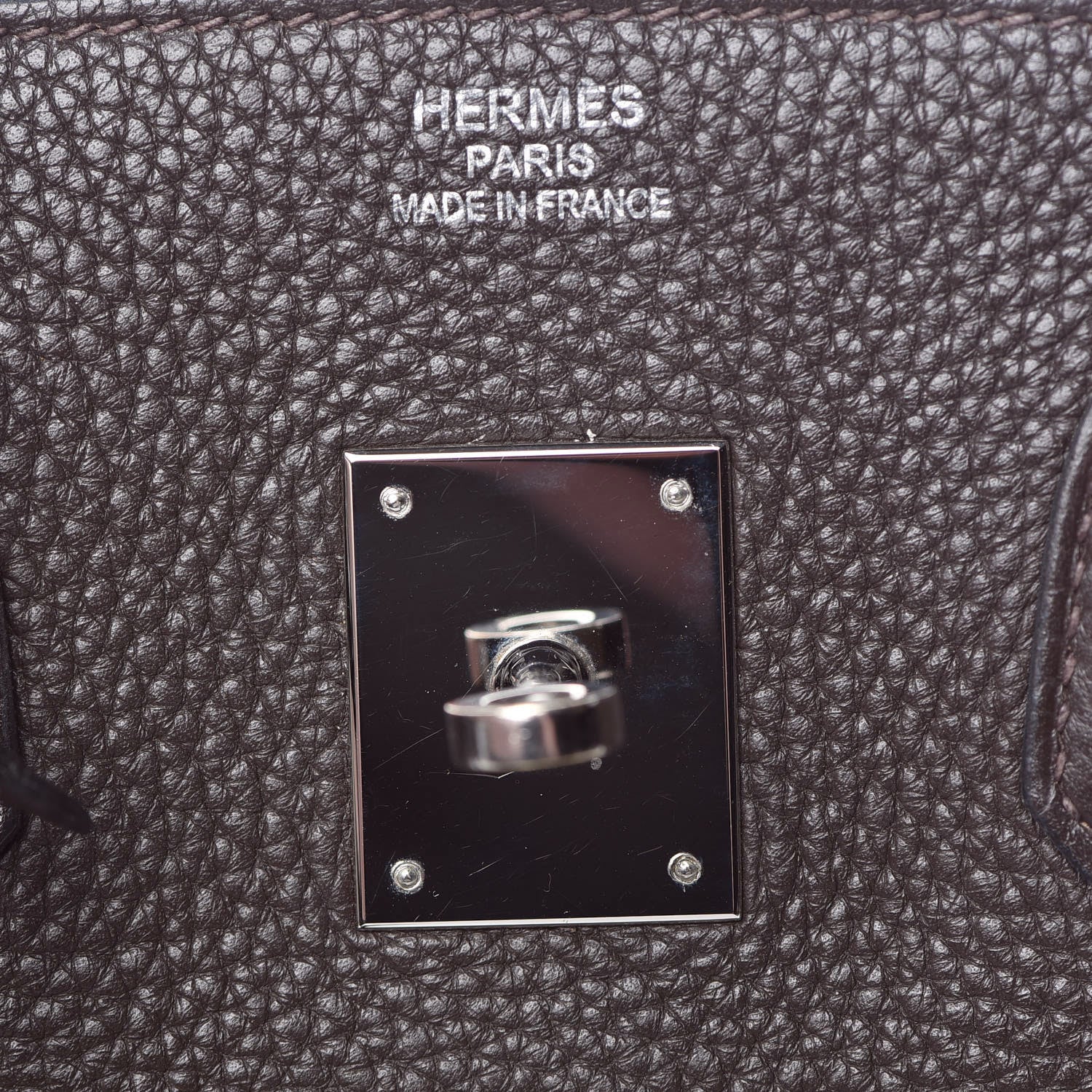 Hermes Taurillon Clemence Birkin 35 Chocolate 9 of 37