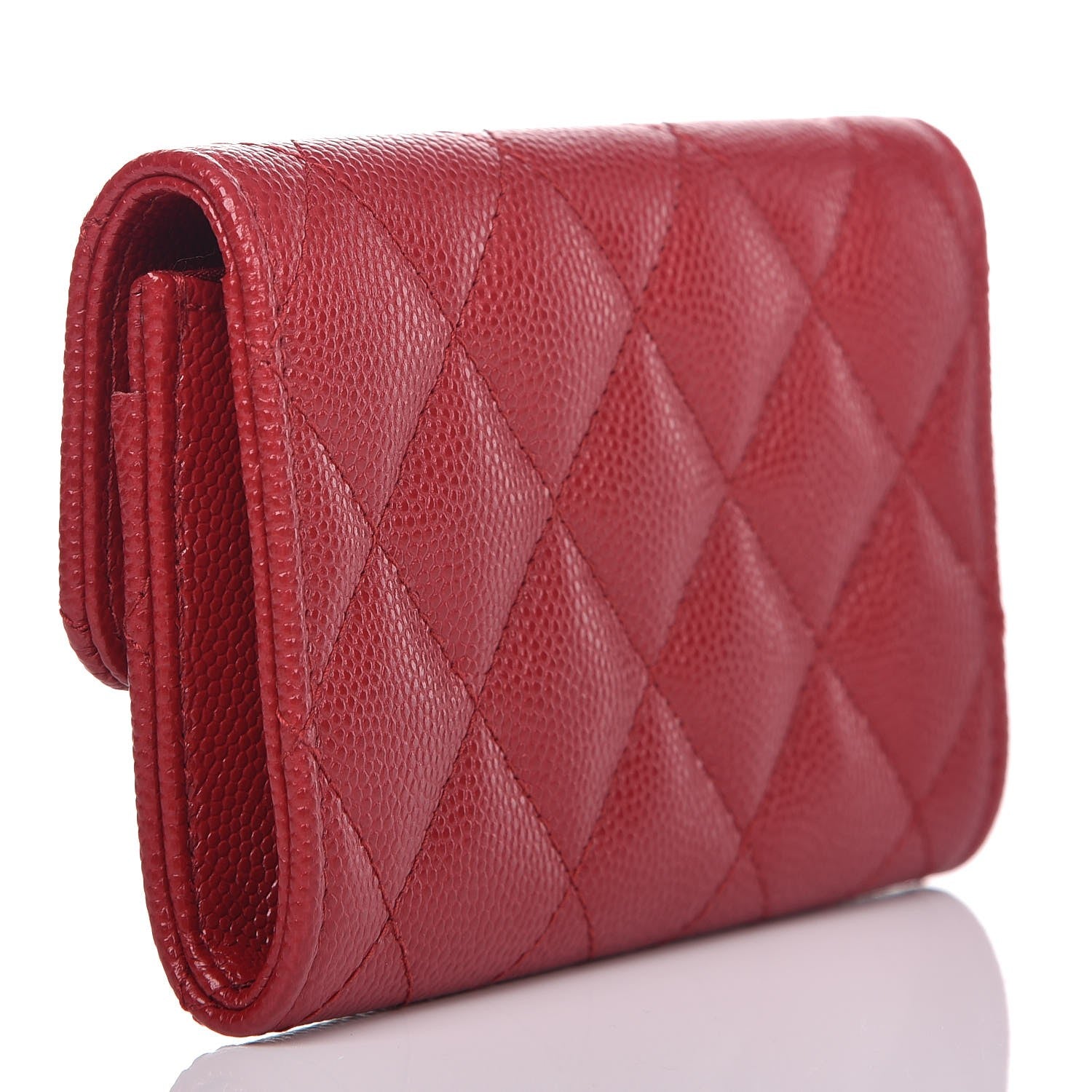 Chanel Caviar Quilted Flap Card Holder Red 3 of 9