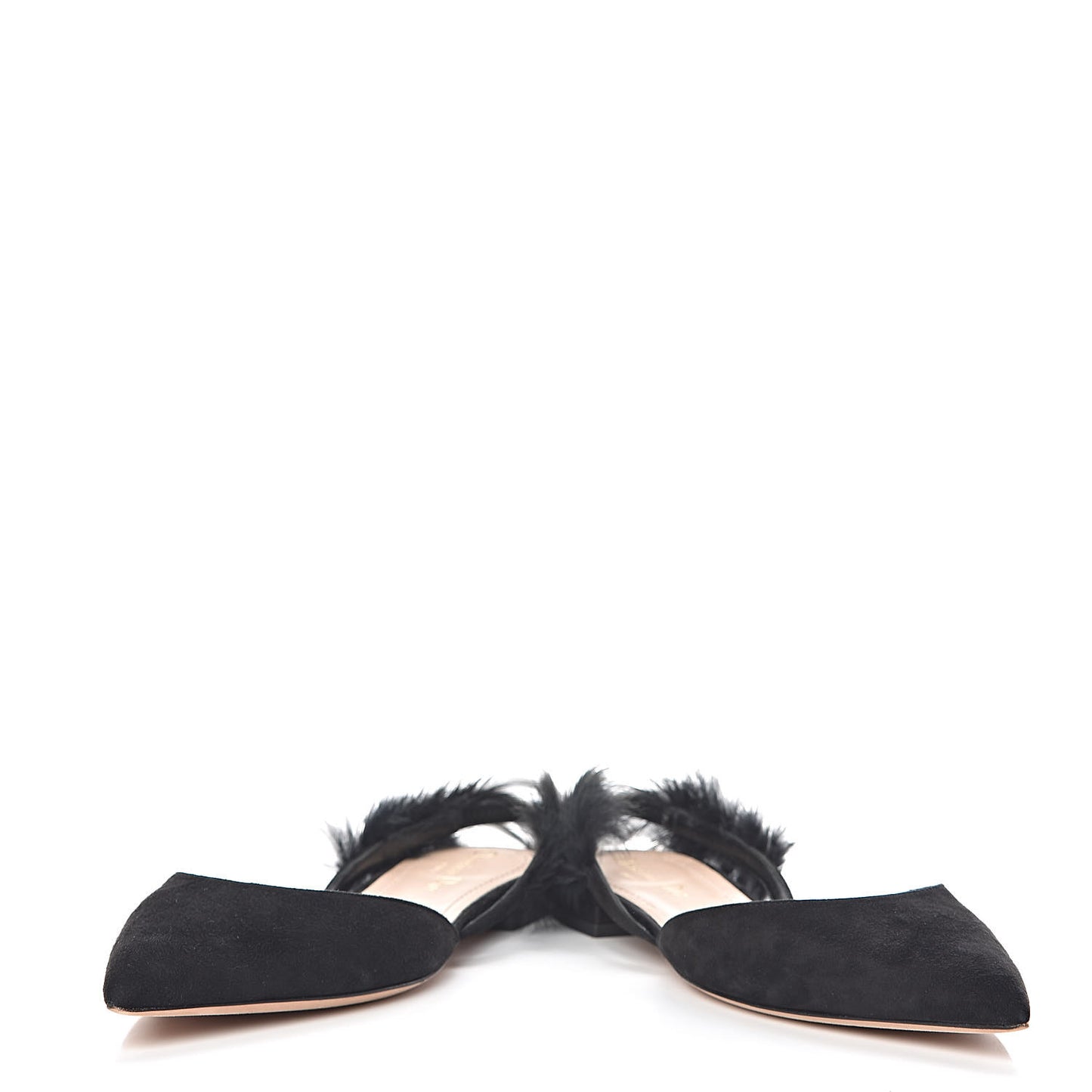 Suede Feather Dior Ethnie Flats 38.5 Black
