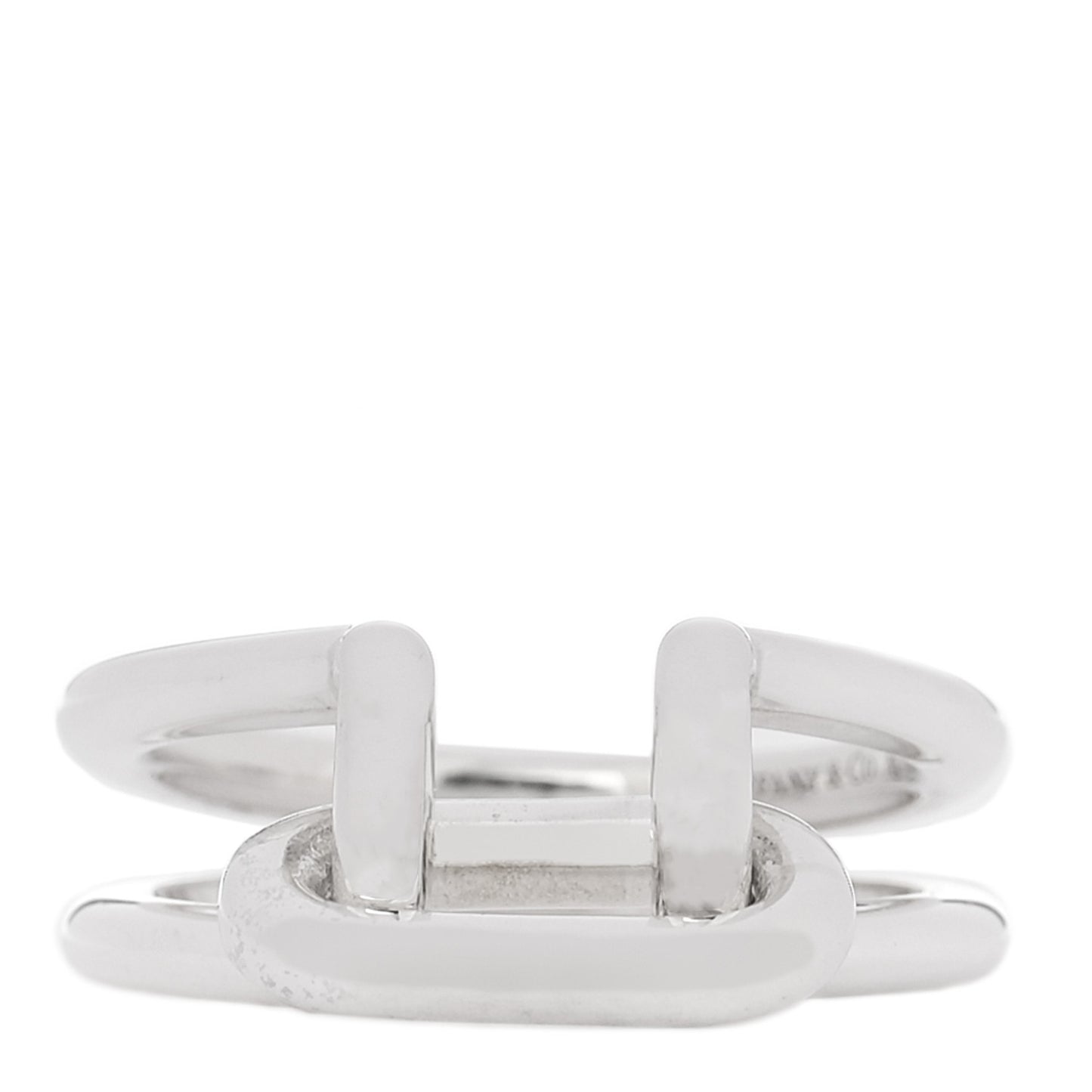 Sterling Silver HardWear Two-Row Ring 53 6.5