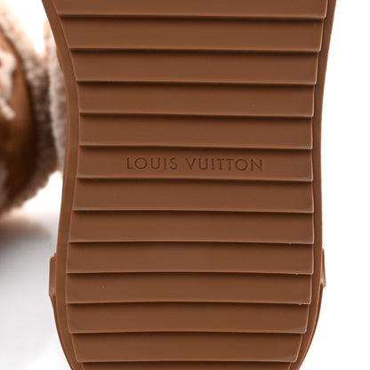 Louis Vuitton Suede Calfskin Shearling Snowdrop Flat Ankle Boot 37 Cognac 6 of 12