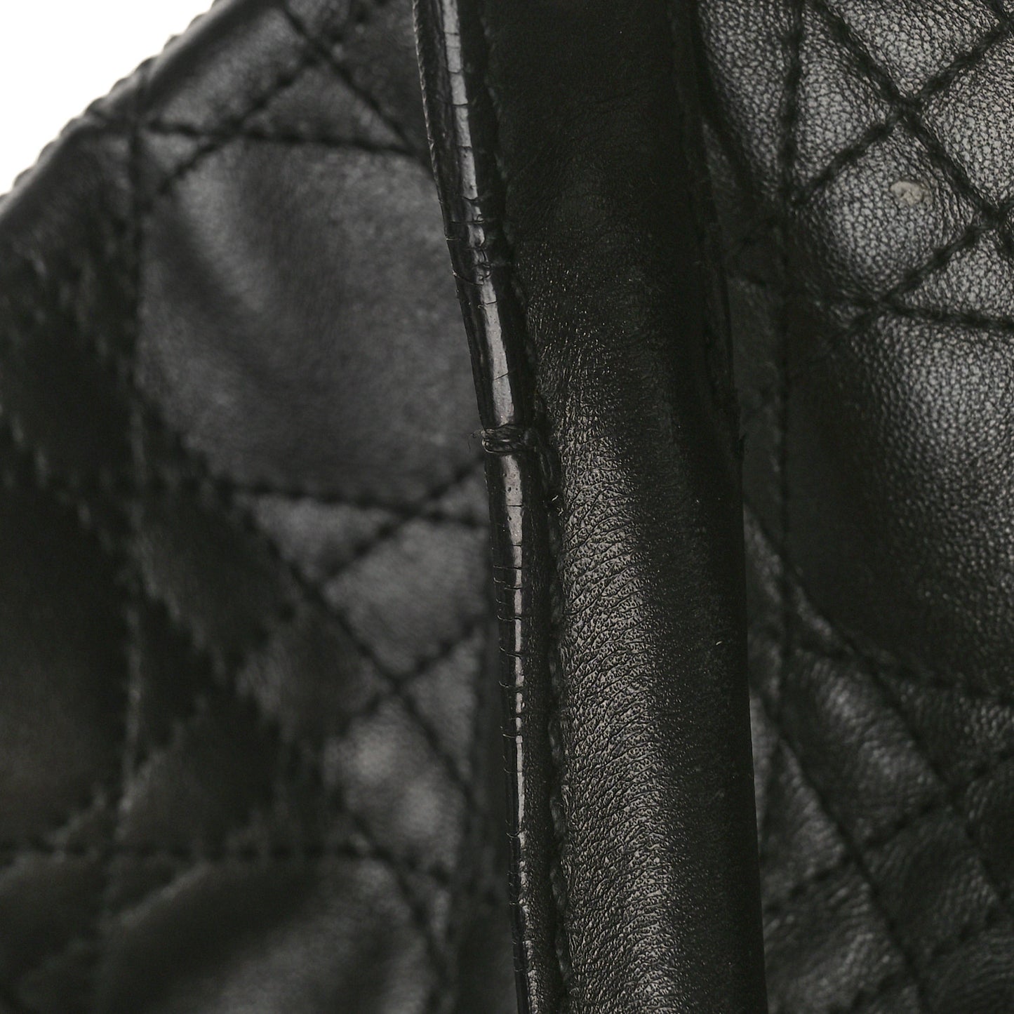 Lambskin Cannage Large Soft Lady Dior Shopping Tote Black