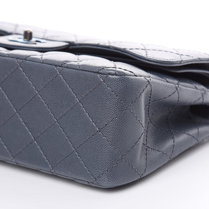 Chanel Caviar Quilted Jumbo Double Flap Grey 9 of 11
