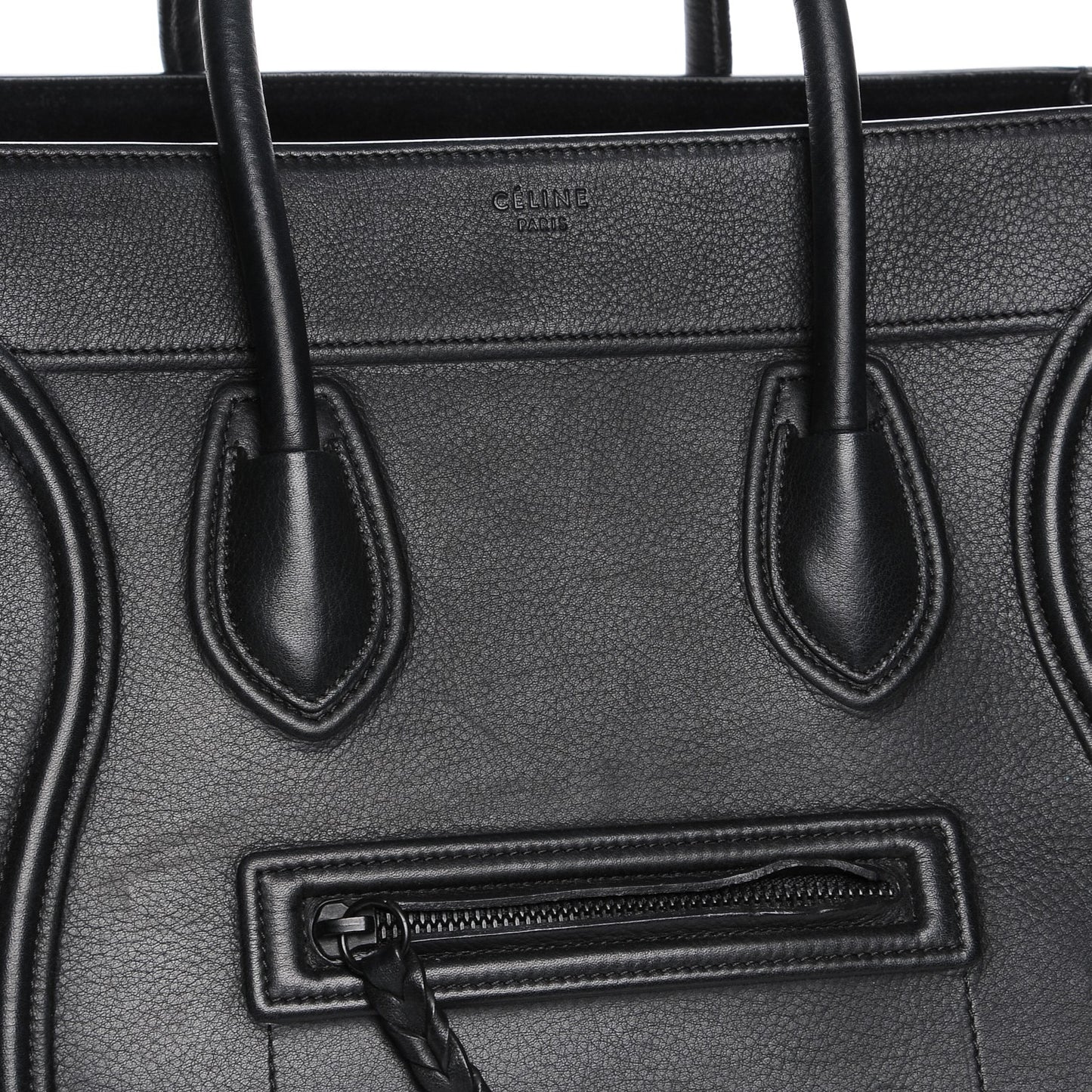 Supple Calfskin Medium Phantom Luggage Black