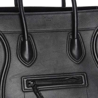 Celine Supple Calfskin Medium Phantom Luggage Black 8 of 10