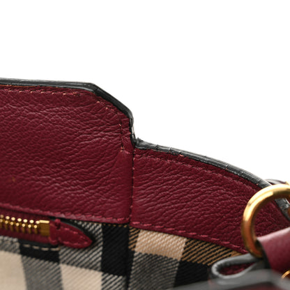 Burberry Soft Grain Medium Buckle Tote Dark Plum 10 of 11