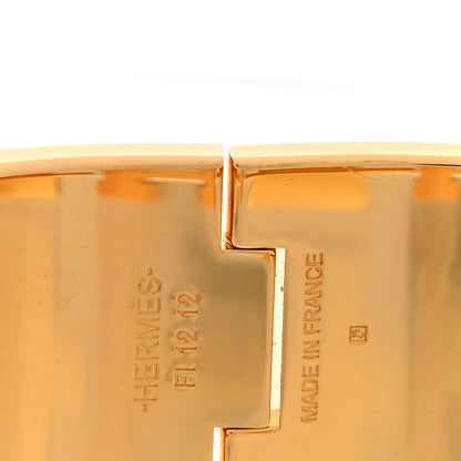 Hermes Enamel Printed Wide Le Chat Carre Clic Clac H Bracelet PM Lumière 4 of 5