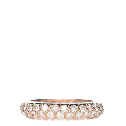 Van Cleef & Arpels 18K Rose Gold Diamond Eternity Band Pave Ring 50 5.25 3 of 4