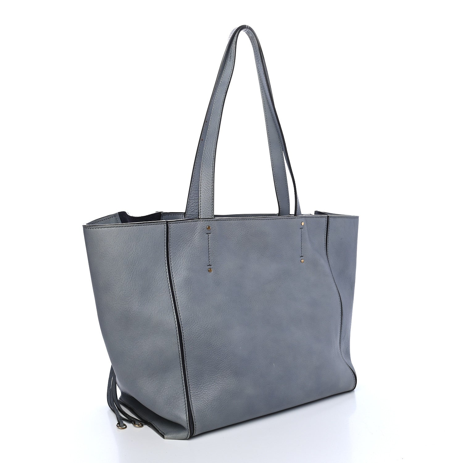 Chloe Smooth Calfskin Medium Milo Shopping Tote Blue 2 of 12