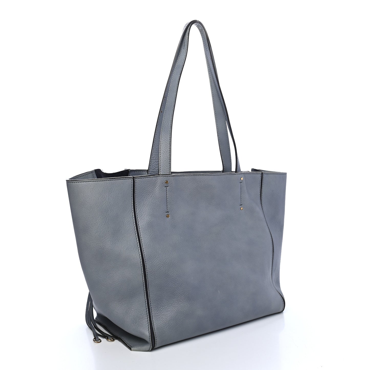 Smooth Calfskin Medium Milo Shopping Tote Blue