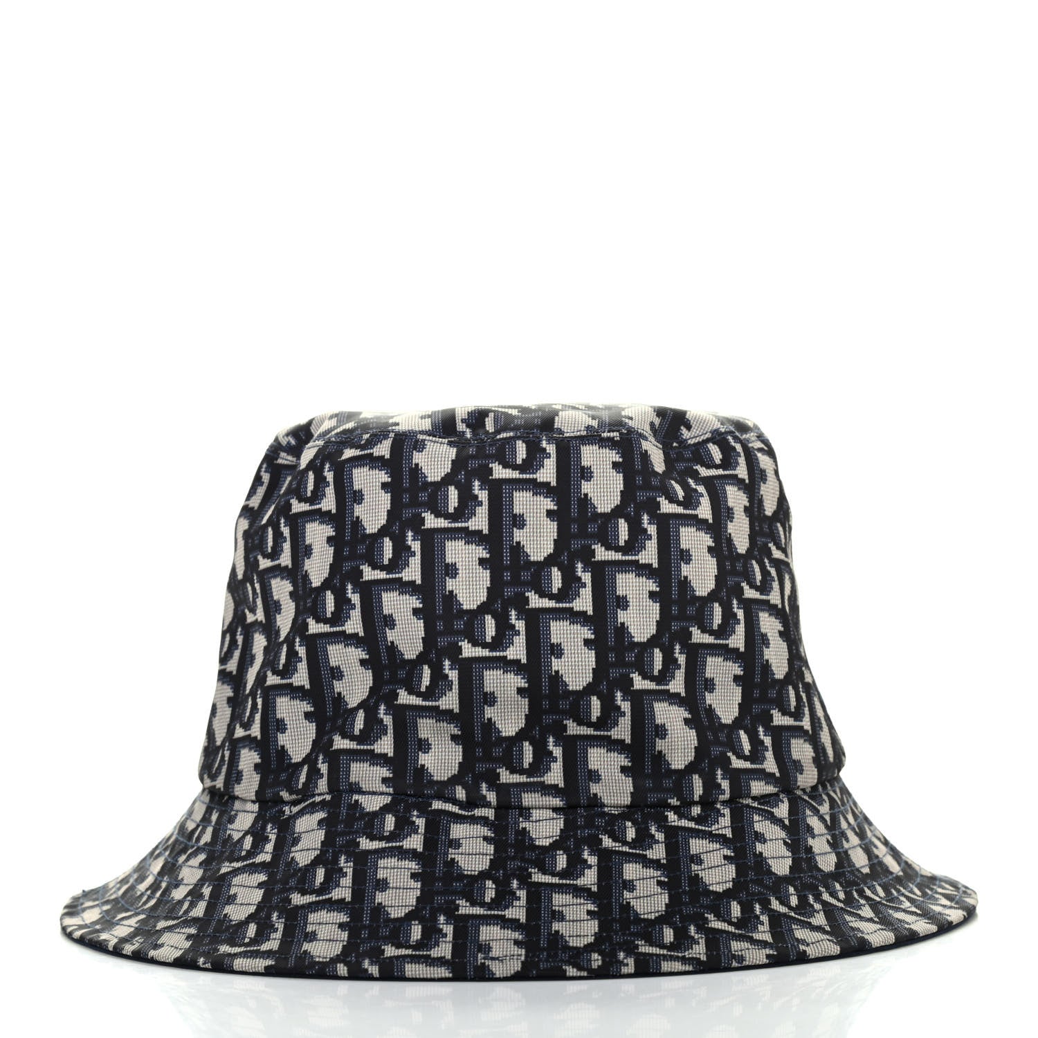 Christian Dior Oblique Reversible Teddy-D Brim Bucket Hat 57 Blue 1 of 6