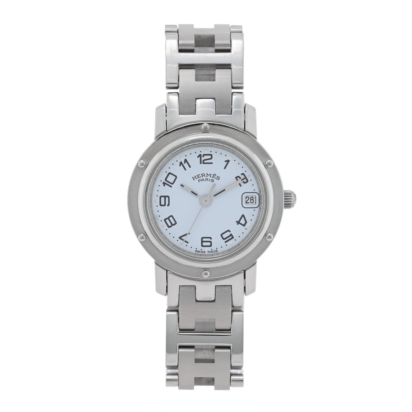 Stainless Steel 24mm Clipper Quartz Watch White