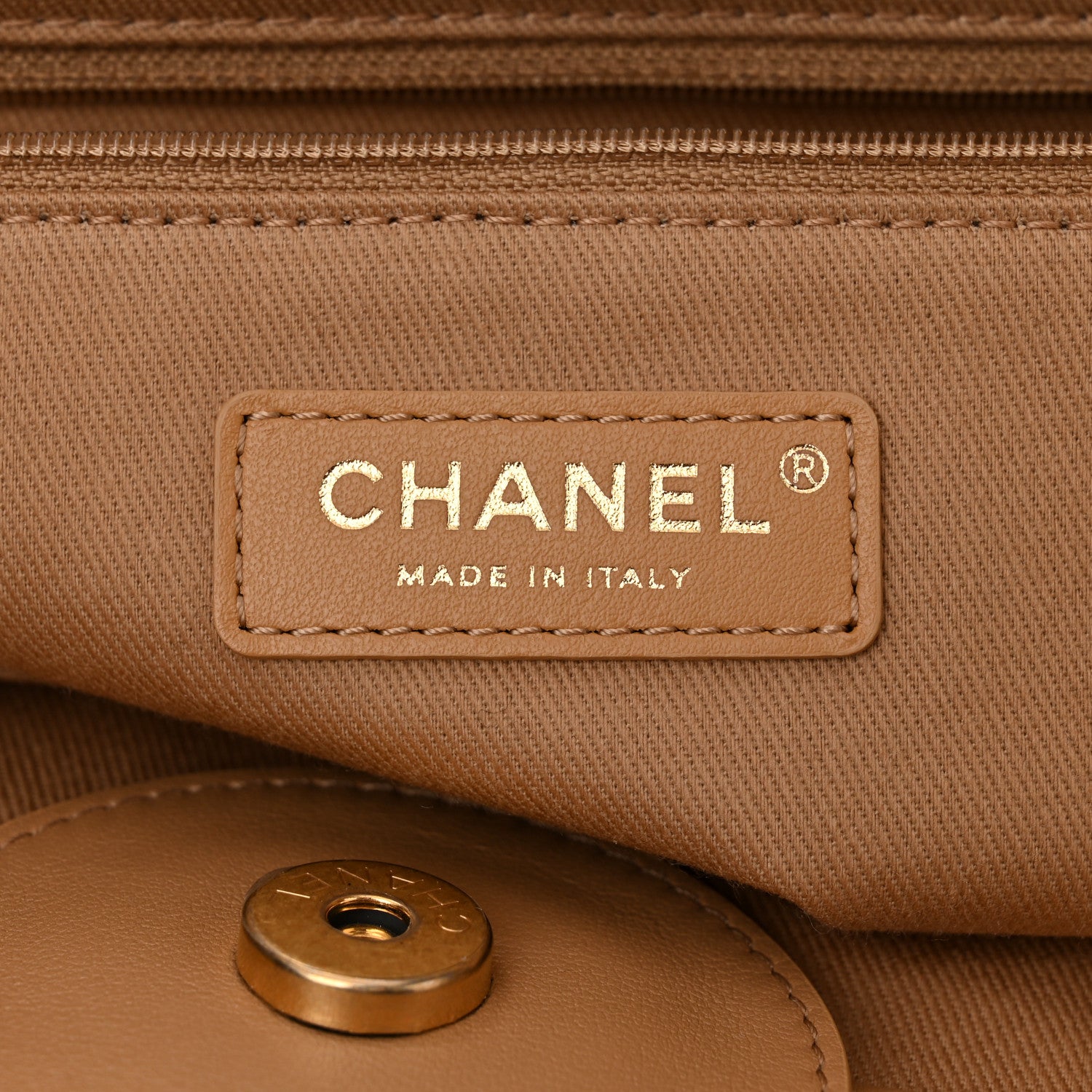 Chanel Calfskin Knit Medium Deauville Tote Beige 6 of 11