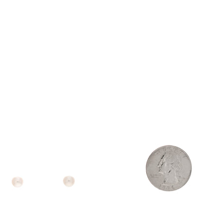 Mikimoto 18K Yellow Gold Akoya Pearl 6mm Stud Earrings 2 of 5