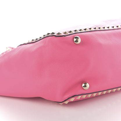 Valentino Garavani Vitello Medium Rockstud Tote Fuxia Fluo 7 of 10