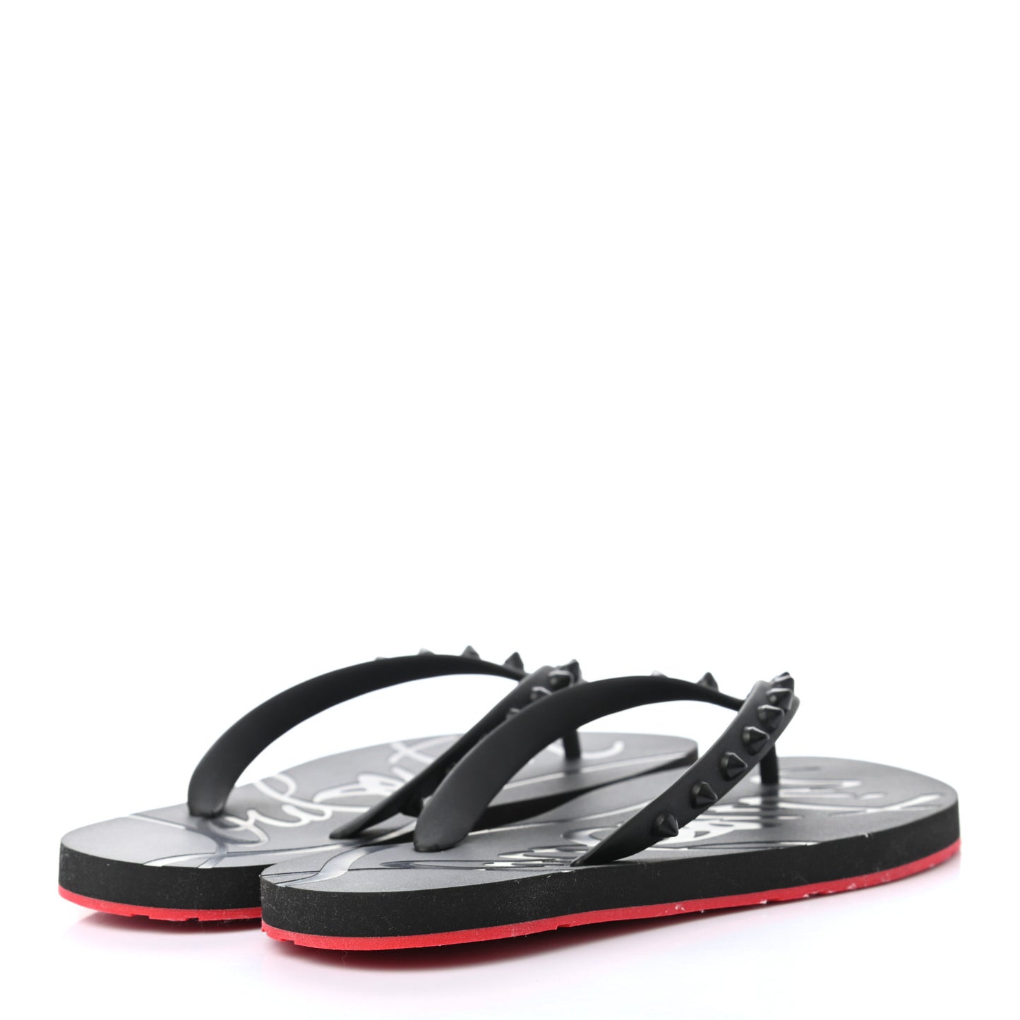 Rubber Spike Loubi Donna Flip Flop 37 Black