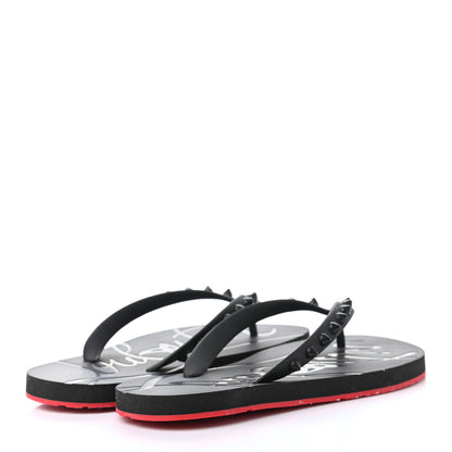 Christian Louboutin Rubber Spike Loubi Donna Flip Flop 37 Black 4 of 6