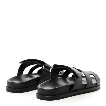 Hermes Calfskin Womens Chypre Sandals 36 Black 4 of 9