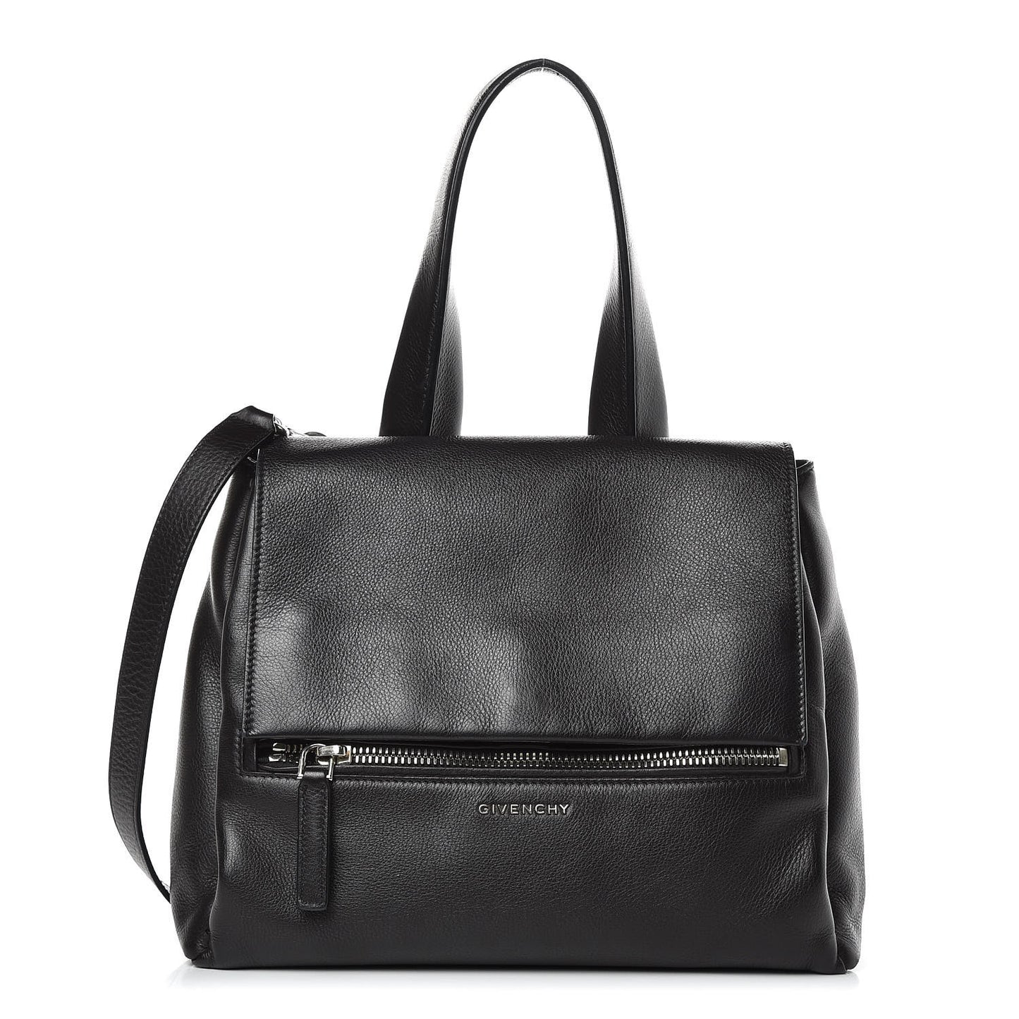 Calfskin Small Pandora Pure Flap Bag Black