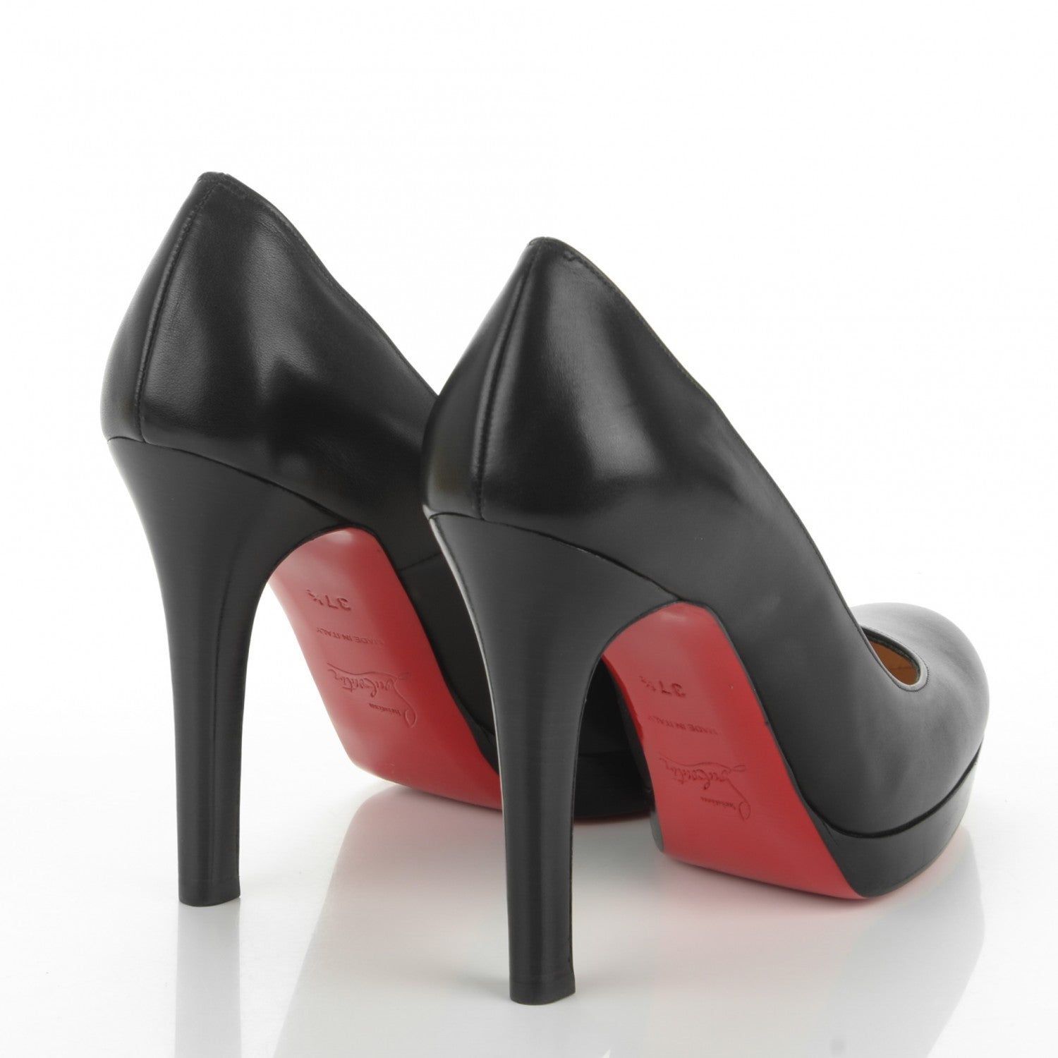 Christian Louboutin Calfskin Bruges 120 Pumps 37.5 Black 4 of 7