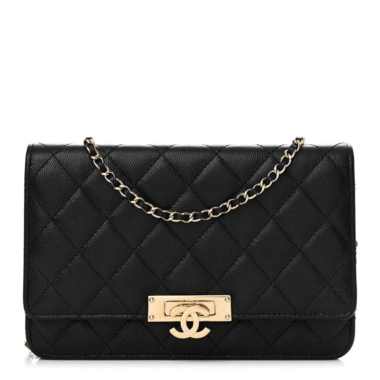 Chanel Caviar Quilted Golden Class Wallet On Chain WOC Black 1 of 13