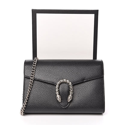 Gucci Calfskin Mini Dionysus Chain Wallet Black 11 of 11