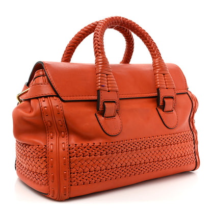 Gucci Calfskin Handmade Medium Top Handle Bag Orange 3 of 19