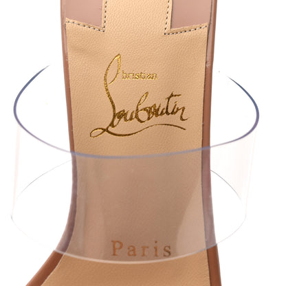 Christian Louboutin Patent PVC Just Nothing 85 Slide Sandals 36 Nude 6 of 8