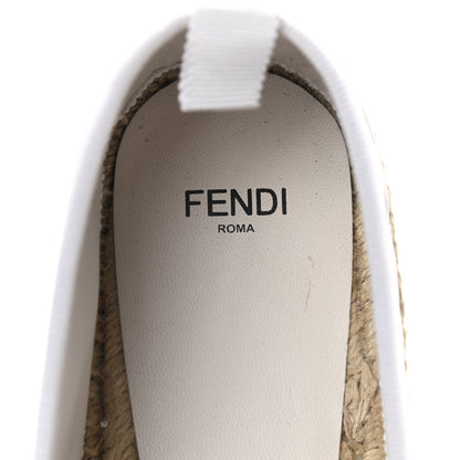 Fendi Nappa FF Embossed Espadrilles 40 Snow 5 of 7