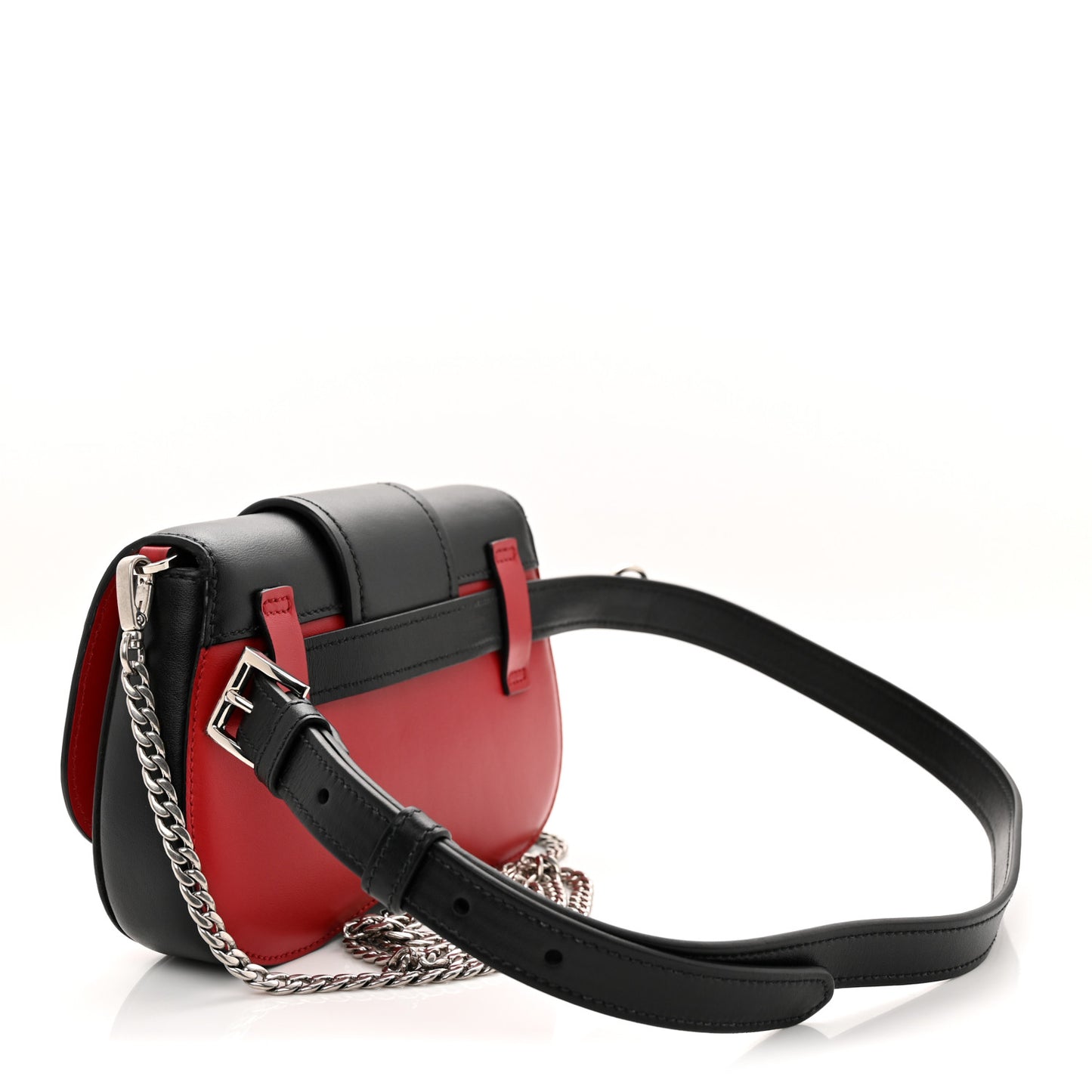 City Calfskin Sidonie Convertible Chain Bag Rosso Black