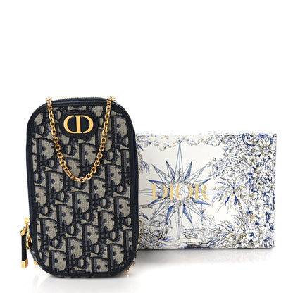 Christian Dior Oblique 30 Montaigne Phone Holder Blue 9 of 9