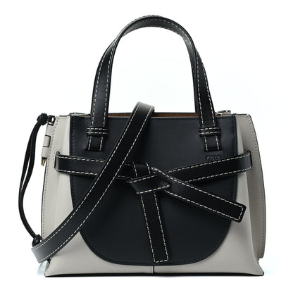 Loewe Calfskin Mini Gate Tote Midnight Blue Light Oat 1 of 4
