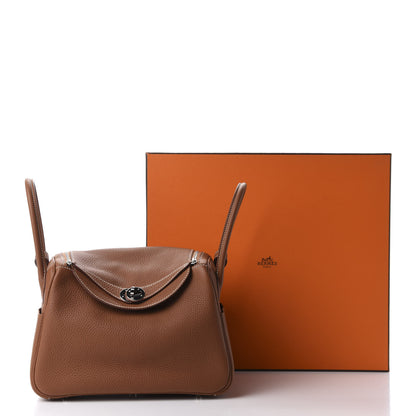 Hermes Taurillon Clemence Lindy 26 Gold 11 of 11